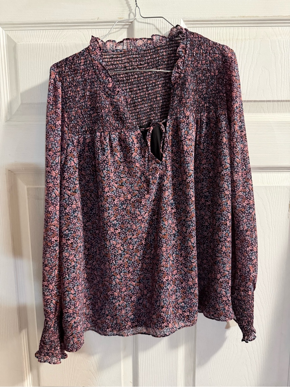Belk Floral Ruffle Blouse size XL